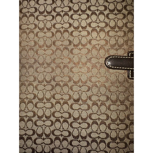 COACH TAN/BROWN CC MONOGRAM CANVAS LEATHER DAY PLANNER ORGANIZER - Picture 2 of 8